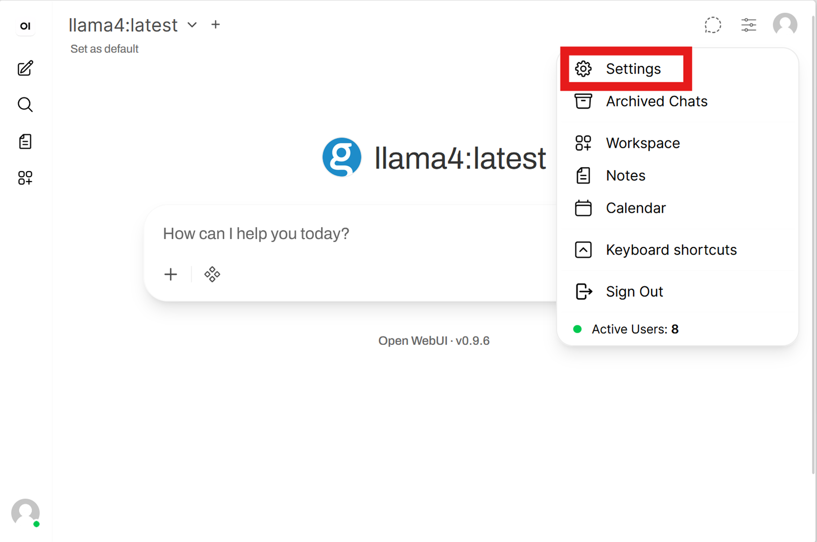 Open WebUI API key generation