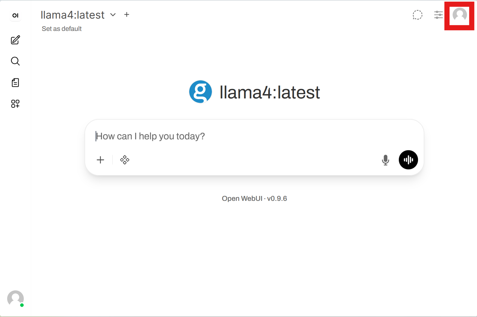 Click your profile icon